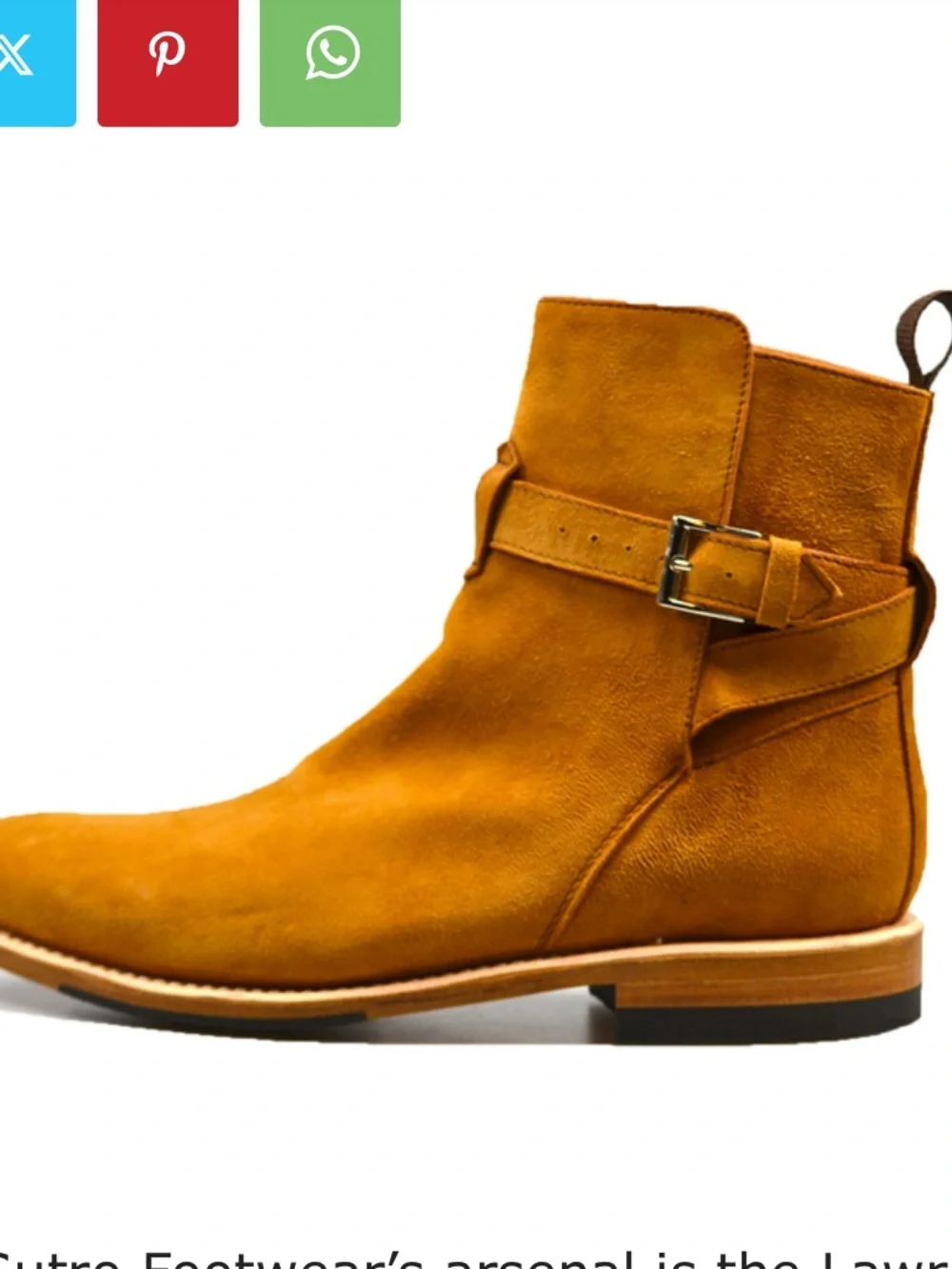SUTRO Handmade Boots YSL Suede Buckle Chelsea Boot in Tan Sz 9.5